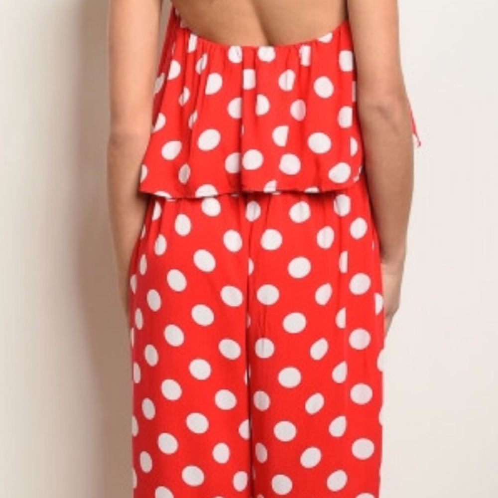 ❤️Cute red polka dot jumpsuit - Picture 5 of 6